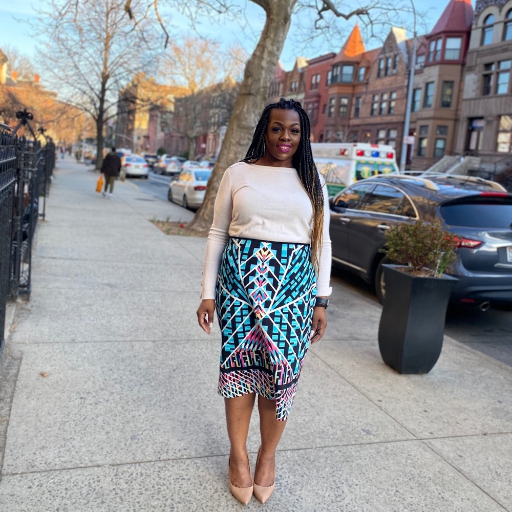 Geometric Print Skirt